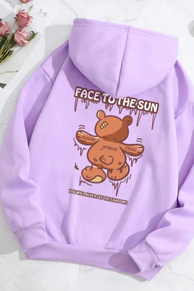 Unisex Face To The Sun Baskılı Sweatshirt - 11