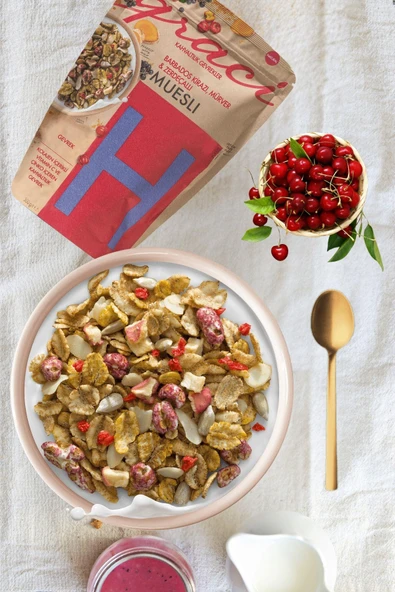 Graci Barbados Kirazı, Mürver & Zerdeçallı Kahvaltılık Gevrek 300 gr - 3