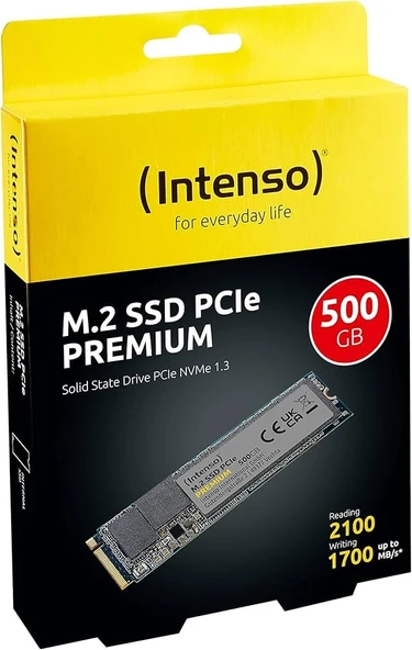500GB Intenso Premium Gen.3x4 NVMe 1.3 2100MB-1700MB/s SSD Disk