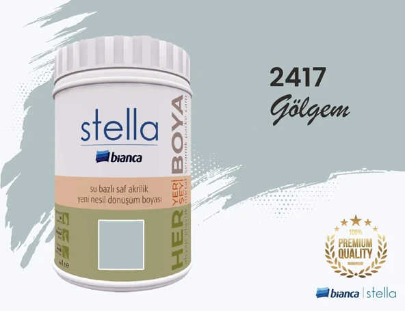 BİANCA STELLA SU BAZLI SAF AKRİLİK BOYA 1 LİTRE GÖLGEM