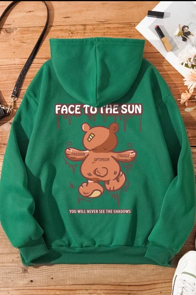 Unisex Face To The Sun Baskılı Sweatshirt - 7