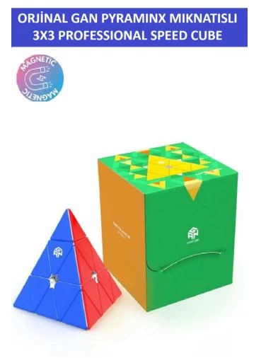 GAN PYRAMINX M MIKNATISLI (MANYETİK) 3x3 Zeka Küpü - Profesyonel Speed Cube - Sabır Küpü - - 2