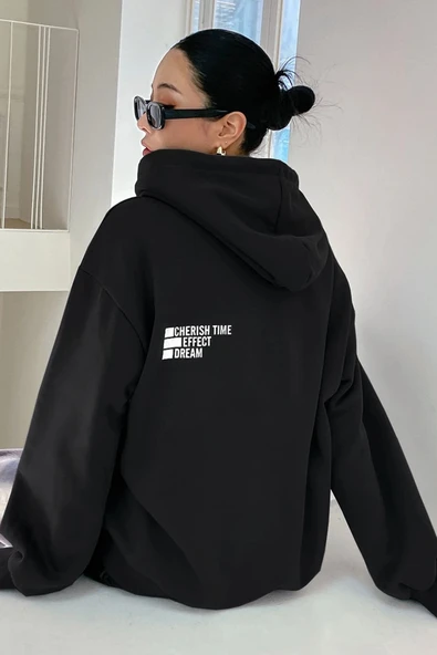 Unisex Cherish Time Baskılı Sweatshirt ürün görseli 1