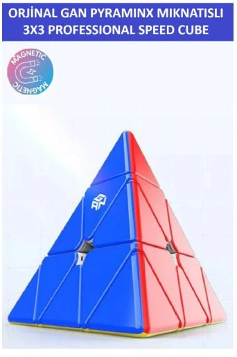 GAN PYRAMINX M MIKNATISLI (MANYETİK) 3x3 Zeka Küpü - Profesyonel Speed Cube - Sabır Küpü - - 4