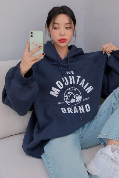 Unisex The Mountain Baskılı Sweatshirt