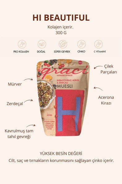 Graci Barbados Kirazı, Mürver & Zerdeçallı Kahvaltılık Gevrek 300 gr - 2