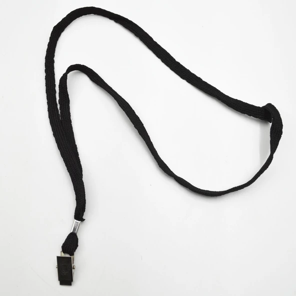 3A Klipsli Yaka Kartı İpi Siyah 150 li Kutu Kod:854 - Resim 2