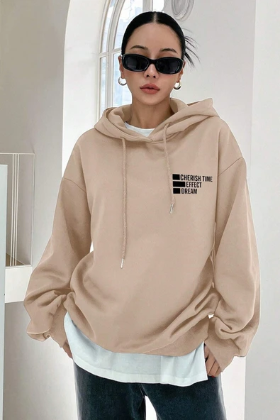 Unisex Cherish Time Baskılı Sweatshirt - Resim 8
