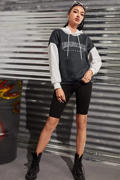 Unisex Los Angeles Baskılı Sweatshirt - Resim 2