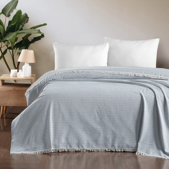 Schafer Home Luca Çift Kişilik Pike 200x220 Cm-İndigo
