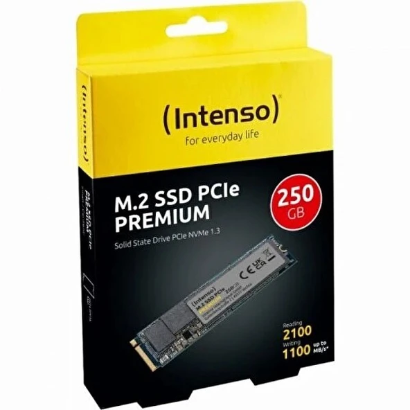 250GB Intenso Premium Gen.3x4 NVMe 1.3 2100MB-1100MB/s SSD Disk