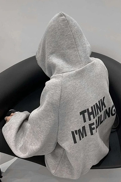 Unisex Thınk I'm Failing Baskılı Sweatshirt - Resim 2