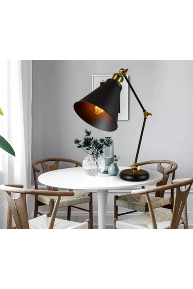 Mylights Vintage Rustik Retro Akrobatik Masa Lambası Okuma Lambası Ofis Masa Lambası - Resim 2