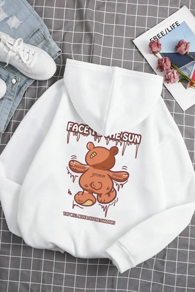 Unisex Face To The Sun Baskılı Sweatshirt - 5