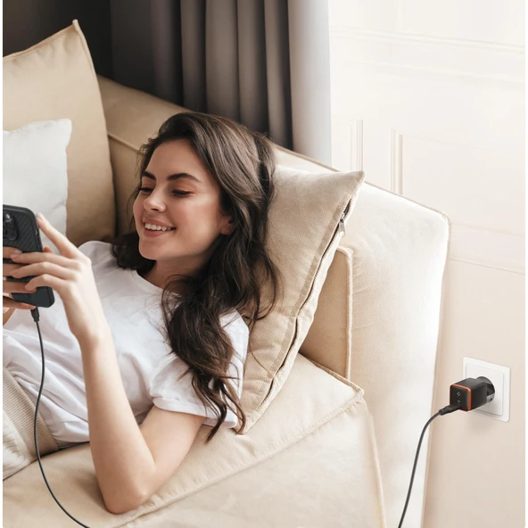 Spigen 30W USB-C Mini Adaptör - Samsung PPS Destekli Hızlı Şarj Aleti iPhone & Android & iPad & MacBook Type-C EE301 Black - 6