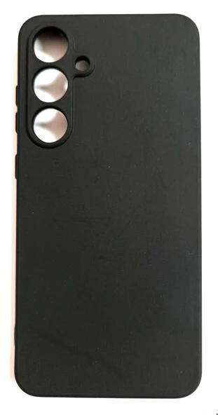 Samsung Galaxy S24 FE Uyumlu Yumuşak Silikon Kılıf Kadife Dokulu Mat Siyah ürün görseli 1