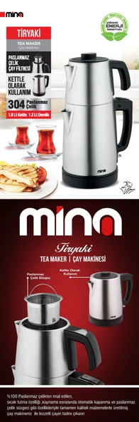 Mina Tiryaki Tea Maker Çay Makinesi 1.8 L - 3