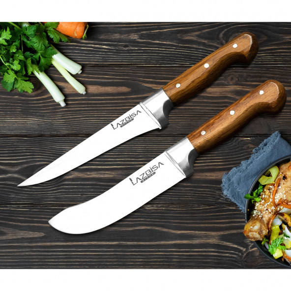 LAZBİSA Mutfak Bıçak Seti Et Kemik Yüzme Sıyırma Kıyma Meyve Sebze Bıçağı (Y-S)