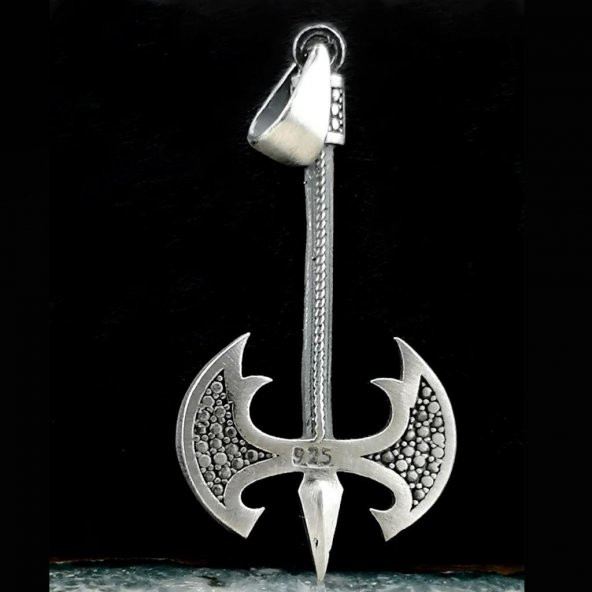 Özel Balta Tasarımlı 925 Ayar Gümüş Kolye Ucu ürün görseli 1