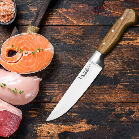 LAZBİSA Mutfak Bıçak Seti Et Ekmek Meyve Sebze Bıçağı ( 2 )