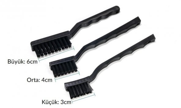 WellHise 3lü Tamirci Antistatik Fırça Seti - 9