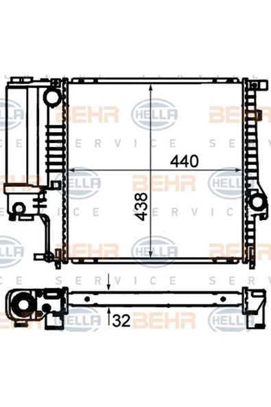 MAHLE 8mk376713-124 Su Radyatörü E30-e36- Z3 M40-m42-m43-m44-m50-m52 1991-1999 Cr 330 000s - 1