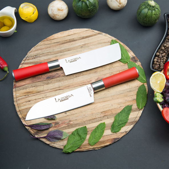 LAZBİSA Mutfak Bıçak Seti Et Ekmek Sebze Meyve Şef Bıçağı