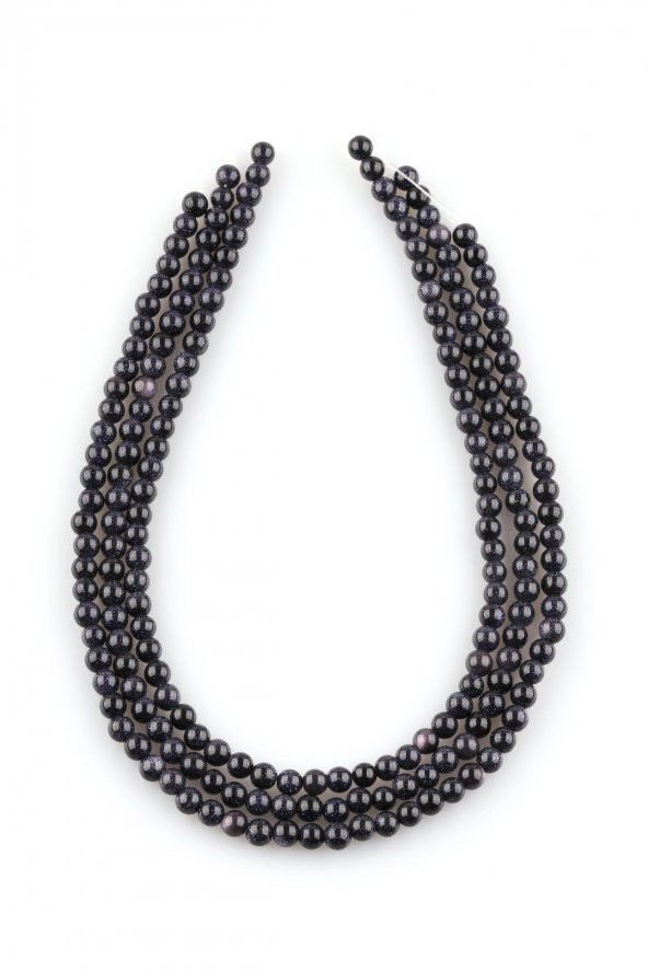 Lacivert Yıldız Taşı Sentetik Taş Dizi 6 mm Küre Kesim ürün görseli