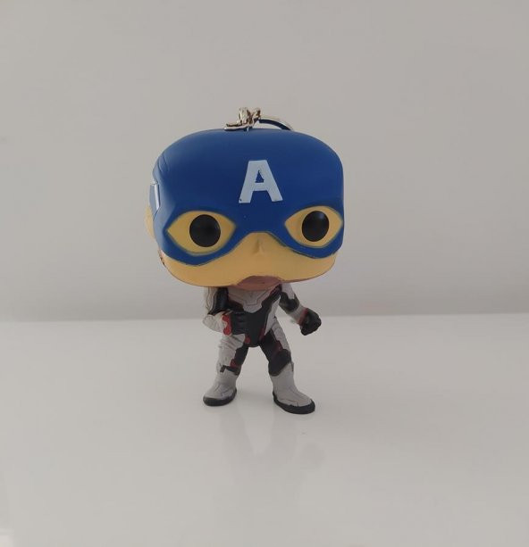 Captain America Pop Figür Anahtarlık Çanta Süsü 9 cm