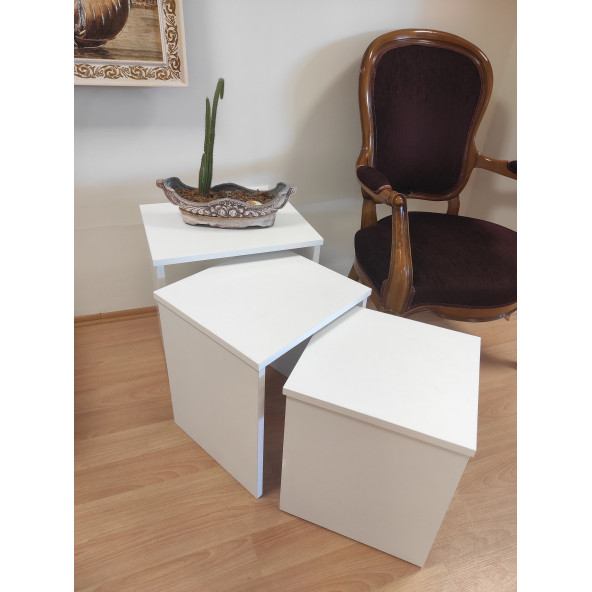 DEFNE ZİGON SEHPA 3 lü 1. SINIF MDF MALZEME KALİTELİ ÜRÜN - 2