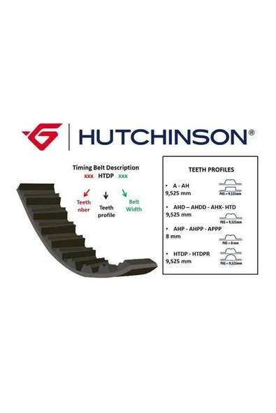 Hutchinson TRİGER KAYIŞI 146x200 146 DİŞ VECTRA A 93-94 GD146S8T200 CT866 5367XS 612138