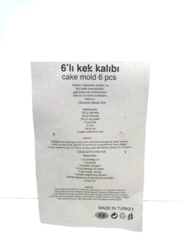 Hayal Sepeti 6lı Metal Kek Kalıbı Kapsülü - 3