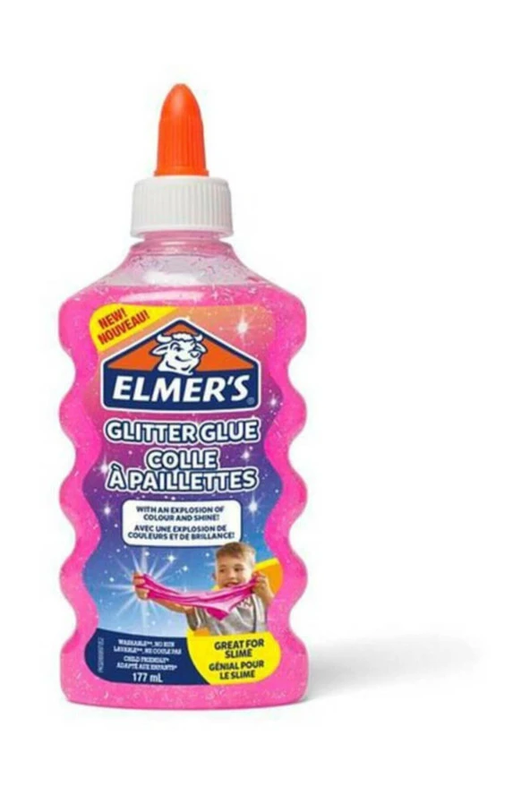 Elmer's Simli Slime Yapıştırıcı Pembe 177 ml