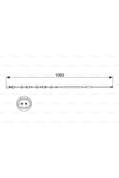 Bosch FREN BALATASI İKAZ KABLOSU ÖN 1083MM BMW F10 5 5 SERİSİ 520 11-16, 525 D 11-16 612138