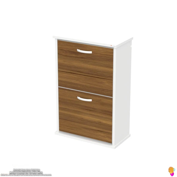 Modilayn UMAY Asma Kapı Önü 52 x 78 x 25,5 cm’ lik 2 Düşer Kapak 4 Göz Raf Bölmeli Ayakkabılık - 6