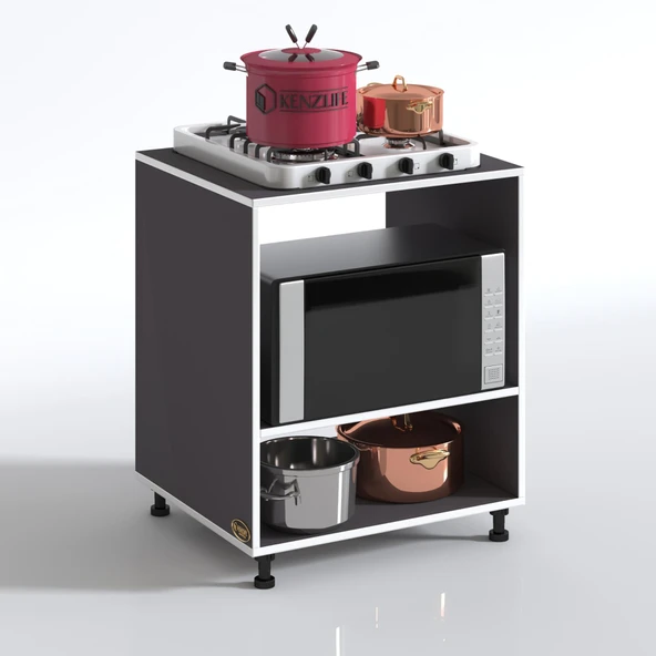 Kenzlife ocak dolabı nermin gri 85*70*60 XLARGE hazır mutfak klasik setüstü ocak için sabit tabla - Resim 2