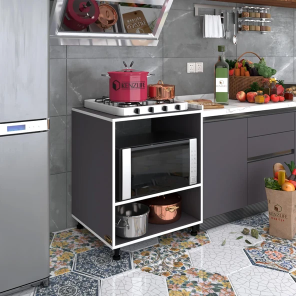 Kenzlife ocak dolabı nermin gri 85*70*60 XLARGE hazır mutfak klasik setüstü ocak için sabit tabla