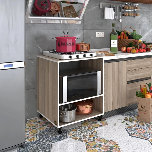 Kenzlife ocak dolabı nermin crd 85*70*60 XLARGE hazır mutfak klasik setüstü ocak için sabit tabla