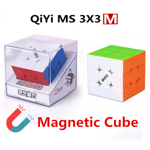 MrsToys Qiyi MS Mıknatıslı 3x3 manyetik Rubik Küp Zeka Küpü sabır küpü Akıl Küpü