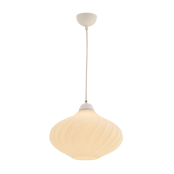 Apliqa Leonor Beyaz Tekli Modern Sarkıt Oturma Odası, Salon Sarkıt Avize - Resim 2