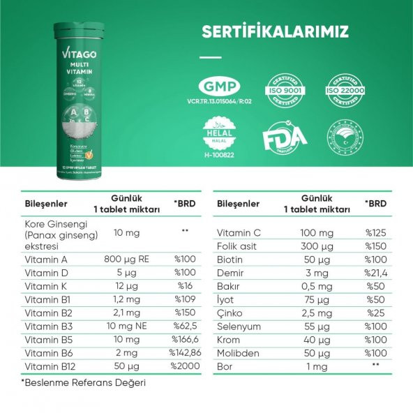 3lü Paket Vitago Multivitamin - 4