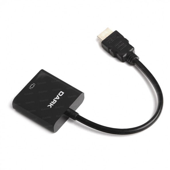 Dark HDMI to VGA Dijital - Analog Monitör Çevirici Dönüştürücü (DK-HD-AHDMIXVGA4) - 6