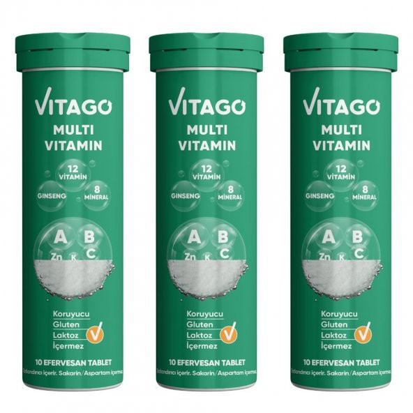3lü Paket Vitago Multivitamin - 5