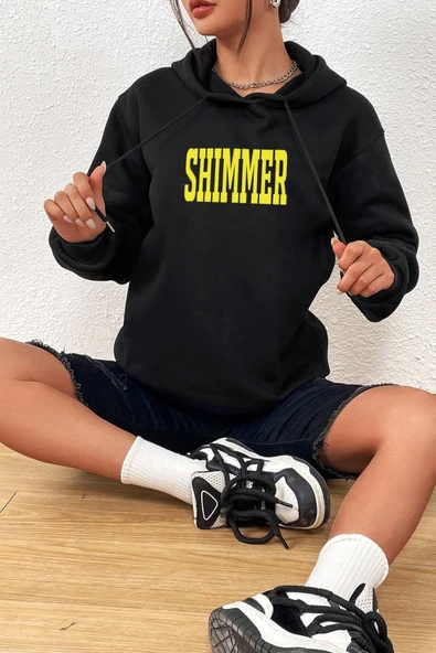 Unisex Oversize Shimmer  Baskılı Sweatshirt