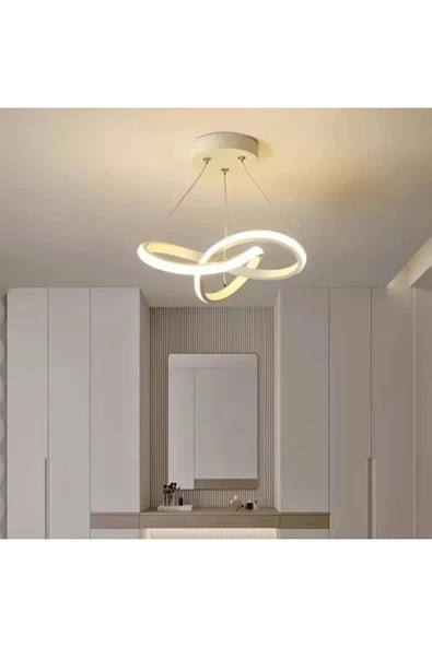 Ömür Avize Aura Ultra Power Beyaz Ledli Avize Sarkıt Tekli Avize