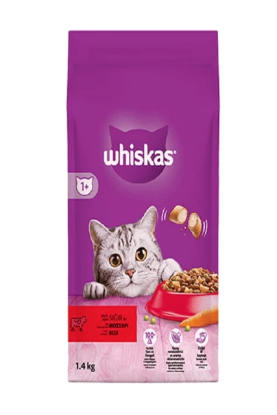Whiskas Sığır Etli 1,4 Kedi Maması