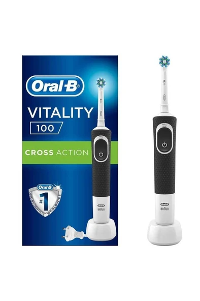 Oral-B Vitality D100 Cross Action Siyah Şarjlı Diş Fırçası