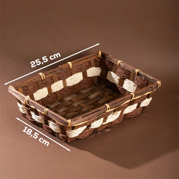 Porsima B5369-2 Hasır  Kahvaltılık Ekmek Meyve Sepeti Çok Amaçlı Banyo, Mutfak, Oda Organizeri - Resim 3