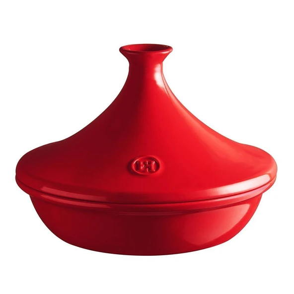 Emile Henry Ateşe Dayanıklı Tajin 32 cm 5 Lt Kırmızı/Burgundy - 2