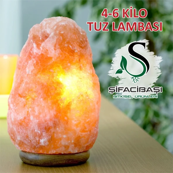 ŞİFACIBAŞI Himalaya Tuz Lambası 4 6 Kilo Kablo+Ampul Seti